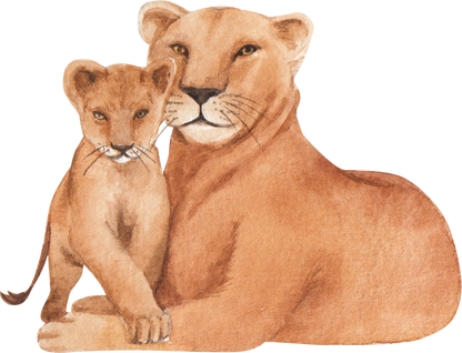 Lioness and Cub Wildlife Animal