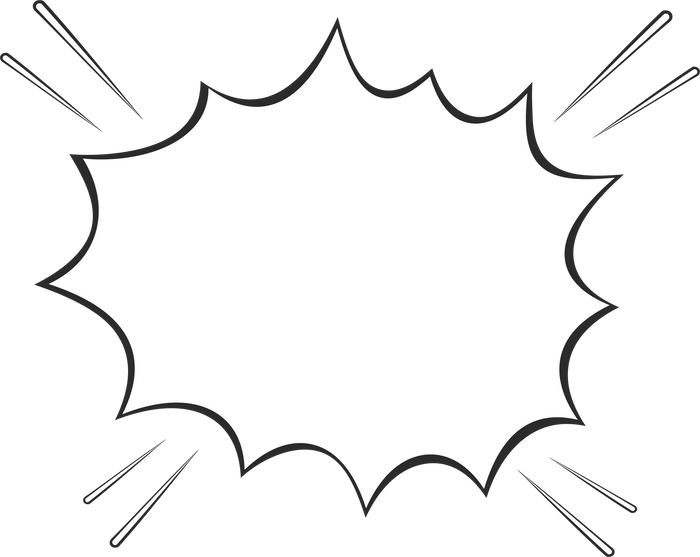 surprise text bubble with transparent background